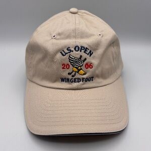 US Open 2006 Winged Foot Embroidered Logo Golf USGA Beige Hat